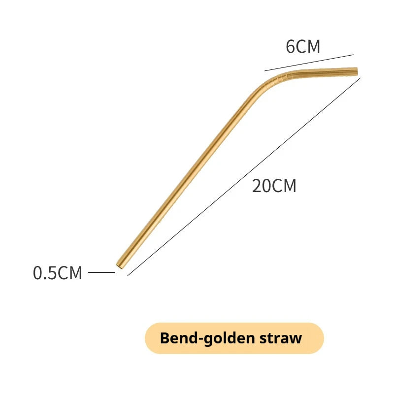 Wiederverwendbare Edelstahl Trinkhalme und Löffel mit Bürste