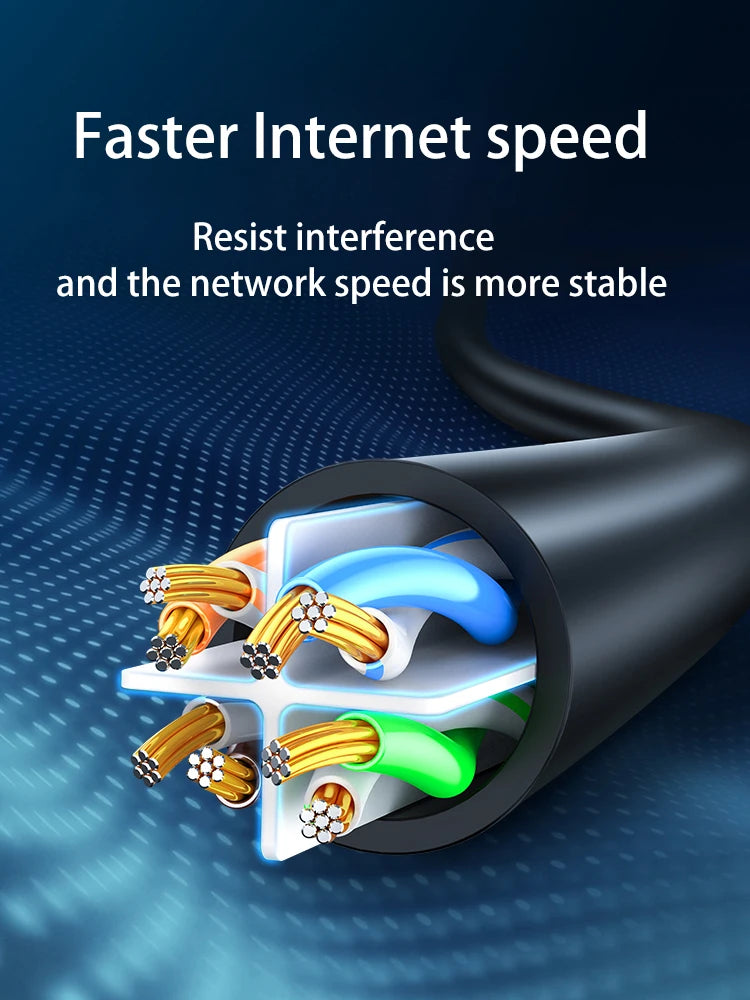 Flaches Cat6 Ethernet LAN Kabel 1000 Mbit/s RJ45 für PC und Konsole