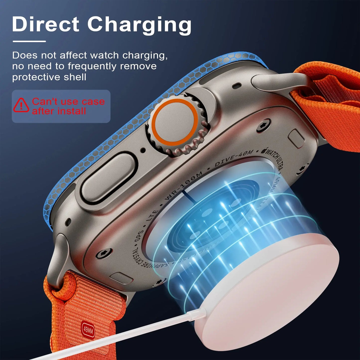 Kratzfeste Displayschutzfolie 3D-Schutz für Smartwatch 49 mm Ultra