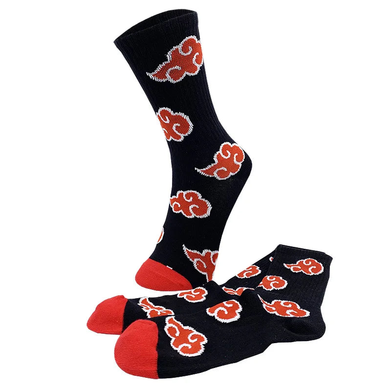 Elastische Anime Sport Socken Unisex Cartoon Motiv für Alltag und Freizeit