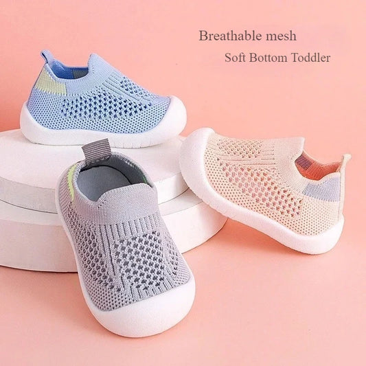 Atmungsaktive Strick-Mesh Wanderschuhe für Kleinkinder 1-3 Jahre Unisex
