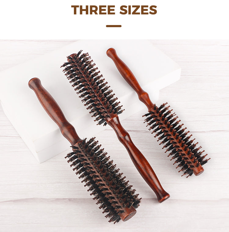 Natürlicher Wildschwein Borsten Haar Kamm mit Holzgriff