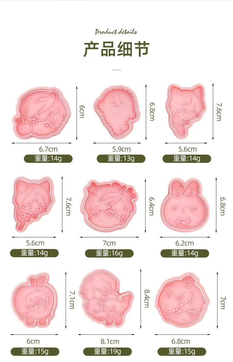 Keksform mit Anime Rändelwerkzeug für kreative Kekse