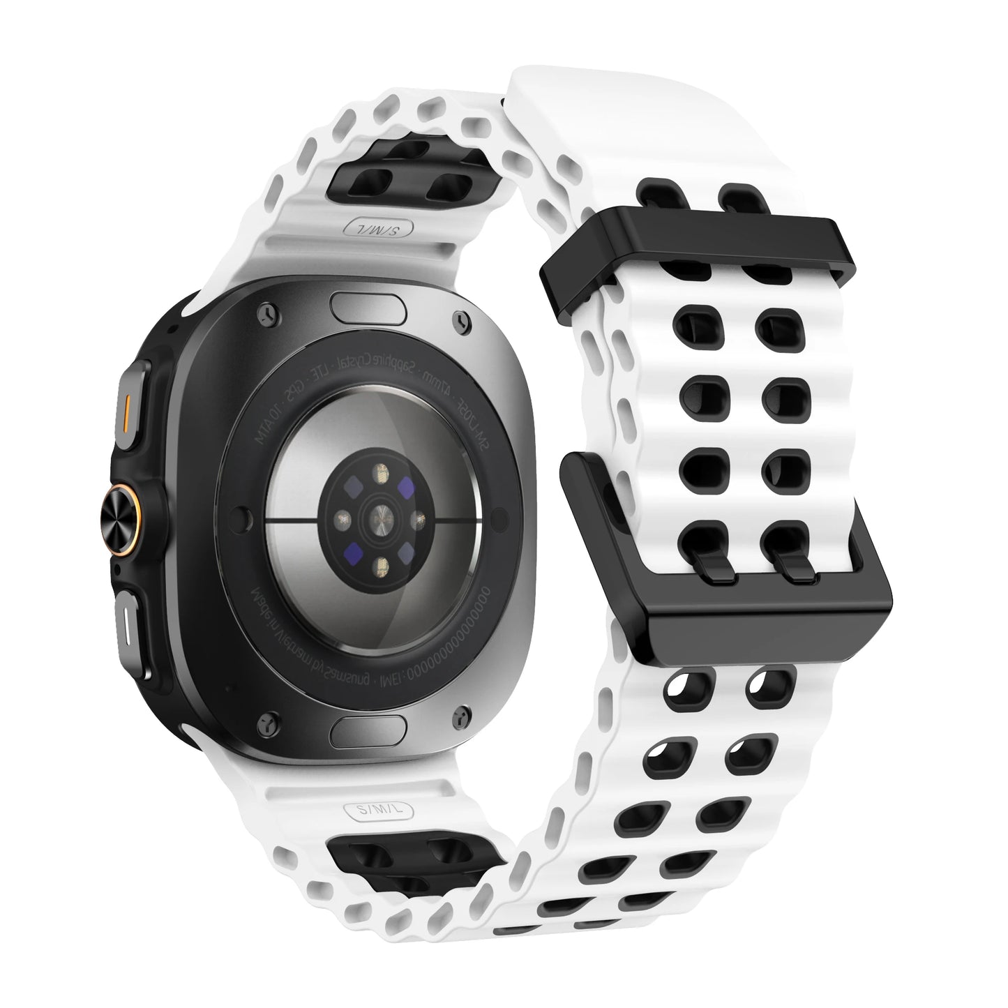 Zweifarbiges Sport-Silikonarmband Marine für Galaxy Watch Ultra 47 mm