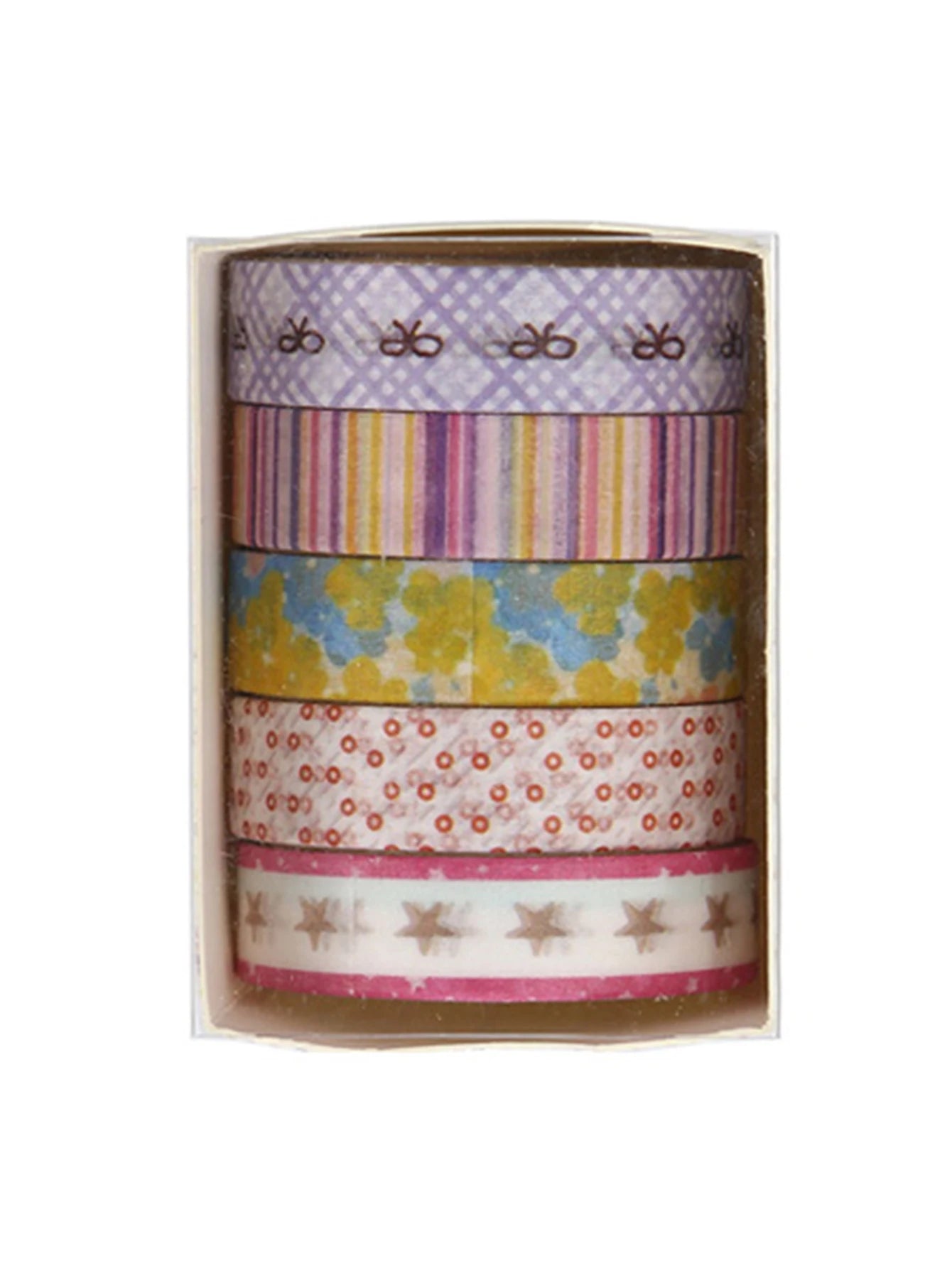 5 Rollen Washi Tape Set für Geschenkverpackung und Präzisionsarbeiten