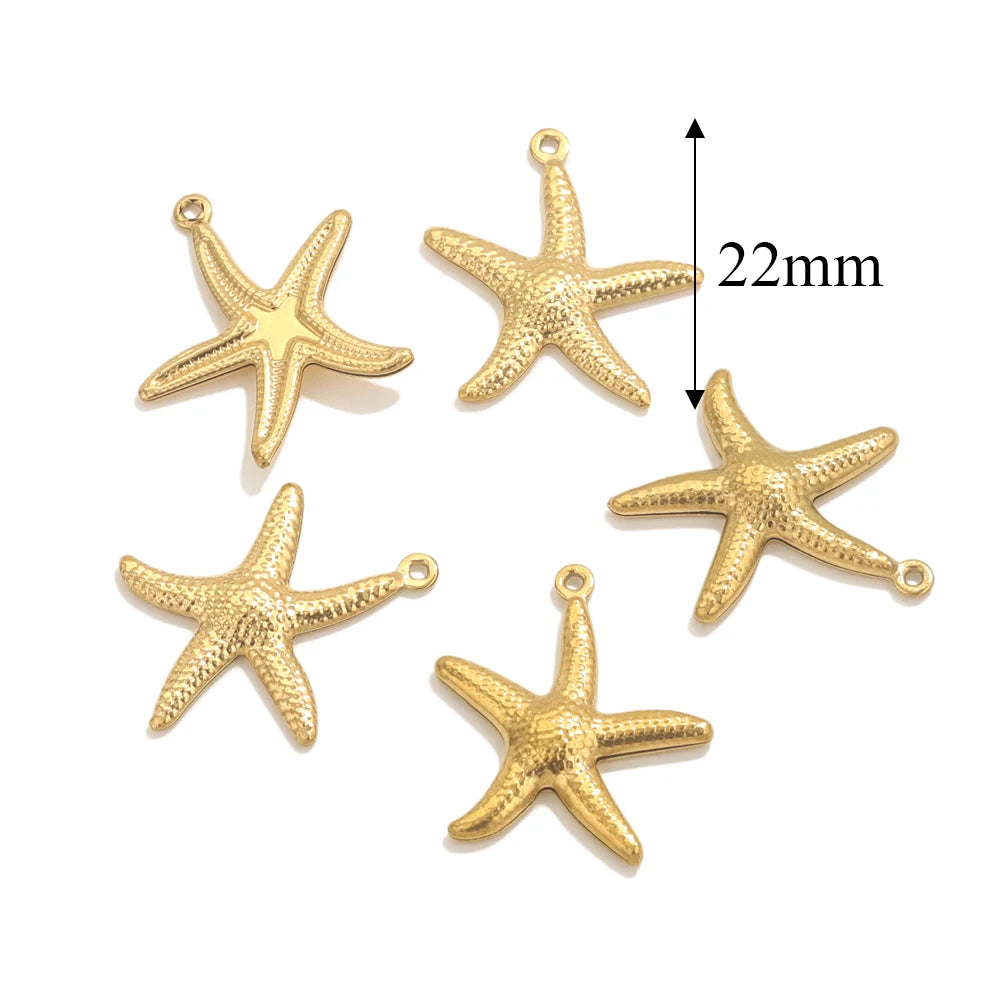 Maritime Edelstahl Gold Anhänger für individuelle Schmuckkreationen