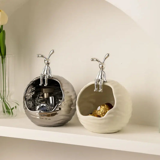 Dekorative Keramik Aufbewahrungsschale für Schlüssel und Schmuck