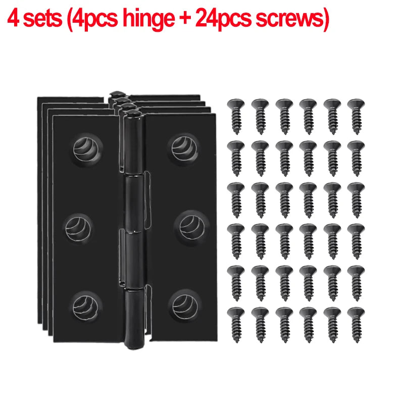 Schwarze Edelstahl Möbelscharniere – Robust - Vielseitig für Holz