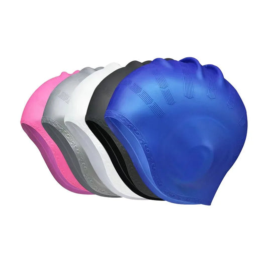 Maximaler Komfort - Schutz: Silikon Schwimmkappe mit Gehörschutz Unisex, elastisch
