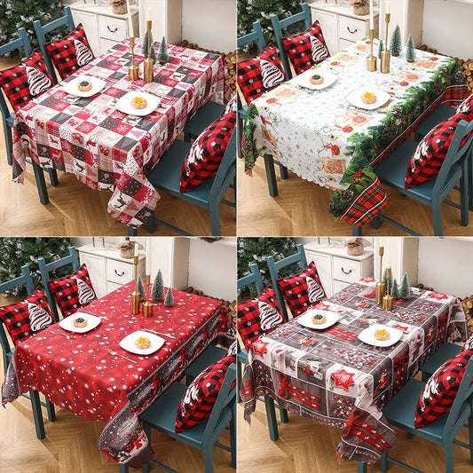 Weihnachtlicher Tischlaeufer und Tischdecke Kreativ Bedruckt Festliche Dekoration
