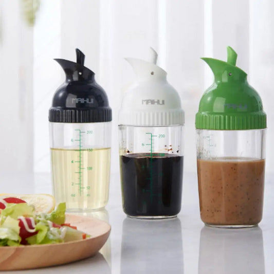 200ml Salat Dressing Shaker auslaufsichere manuelle Saucen Mixer Flasche