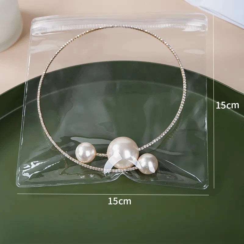 10/50/100x PVC Druckverschlussbeutel transparent Schmuck Geschenk