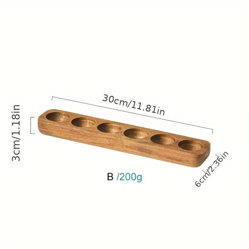 Moderne Eier-Aufbewahrungsbox aus Holz mit mehreren Fächern für Küche
