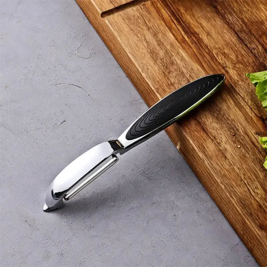 Multifunktionaler Edelstahl-Schäler mit ergonomischem Griff – perfekt für Gemüse - Obst