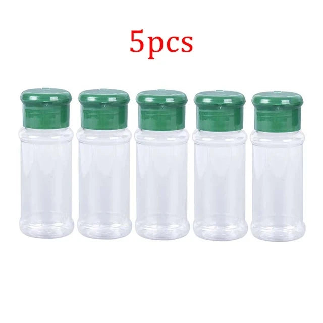 5-20 Stück 100ml Plastik Gewürzflaschen Salz Pfeffer Grill Organizer