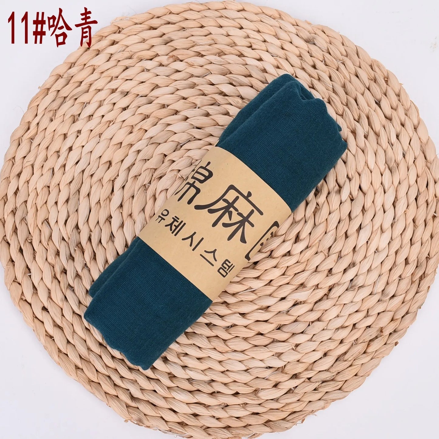 Damen Schal Baumwolle Leinen lang 90x180cm uni zart weich vielseitig