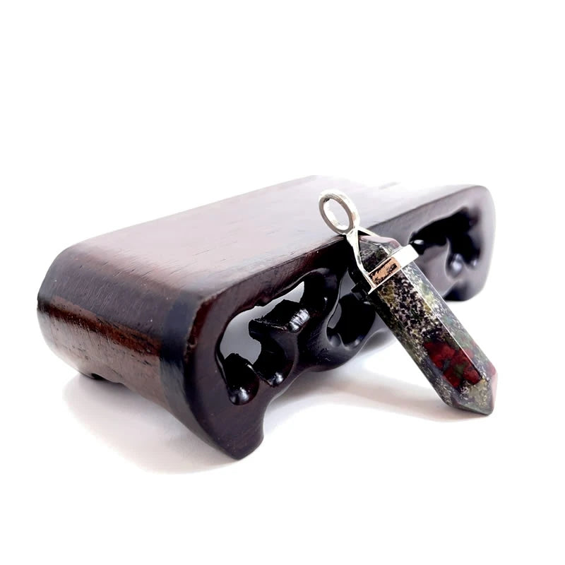 Naturstein Sechseck Stabanhänger – DIY Schmuck, Amethyst, Tigerauge Mix