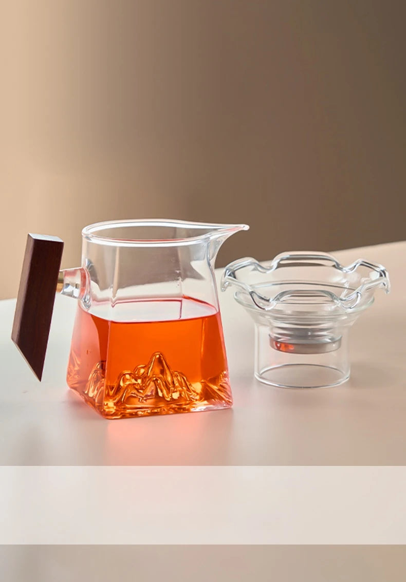 GIANXI Teetasse 350 ml Pyrex Tee-Set mit Griff und Filter handcrafted