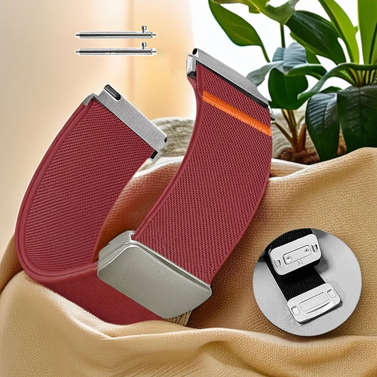 Magnetisches Nylon Uhrenarmband für Garmin Venu 3 18 20 22 mm-Yabubest - Home & More