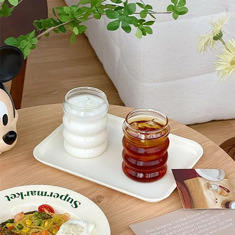 Klares Glas Tumbler Set 1 2 Stück hitzebeständig modern