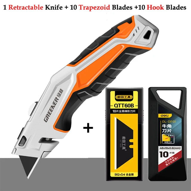 Multifunktionales Faltmesser aus Zinklegierung für präzises Schneiden