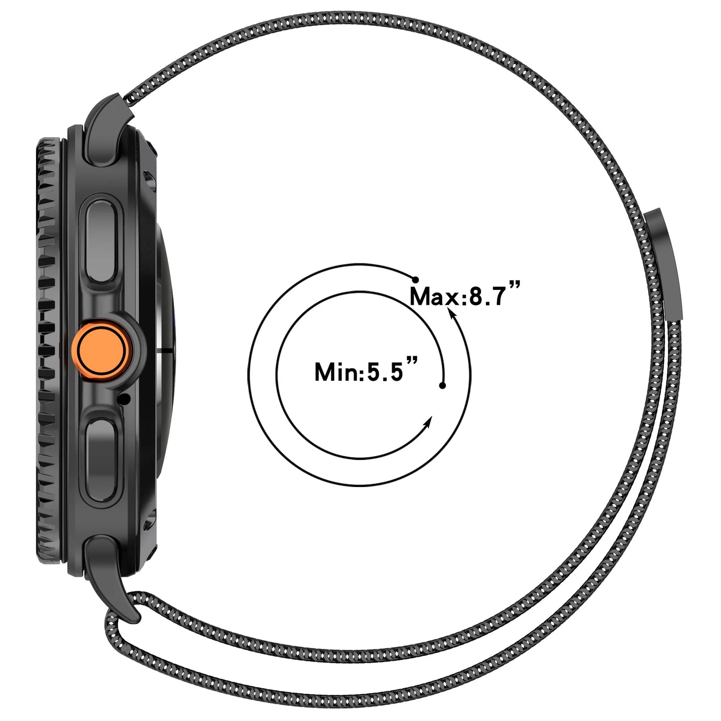 Milanaise Edelstahlarmband für Samsung Galaxy Watch 40 44 46 47 mm Unisex