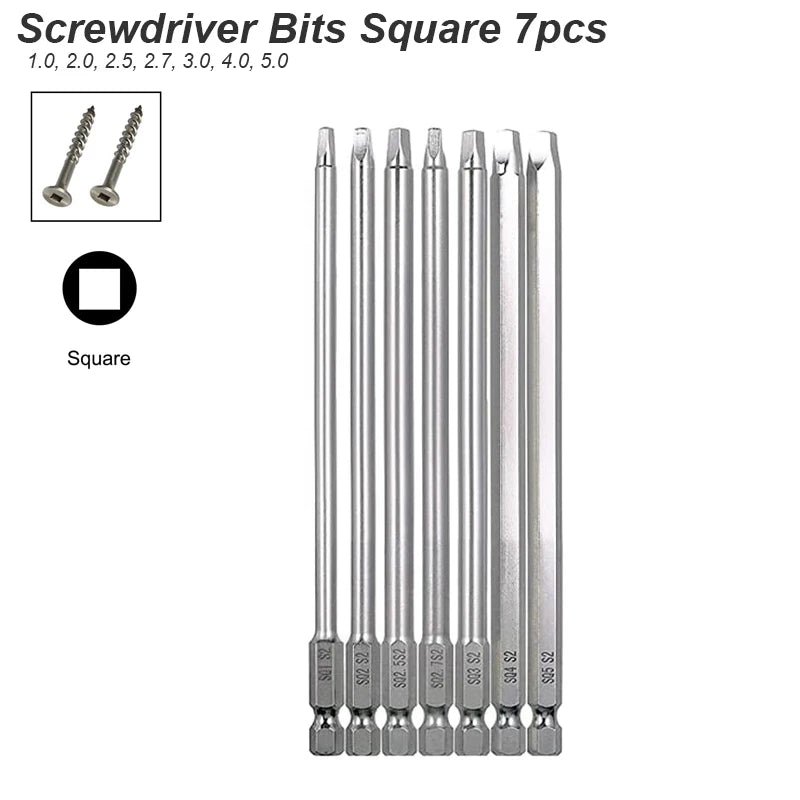 Lange magnetische Schraubendreher Bits Set 1/4 Zoll Sechskantschaft