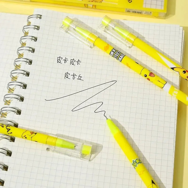 12er Set löschbare Gelschreiber 05 mm niedlich Anime Motiv für Schule