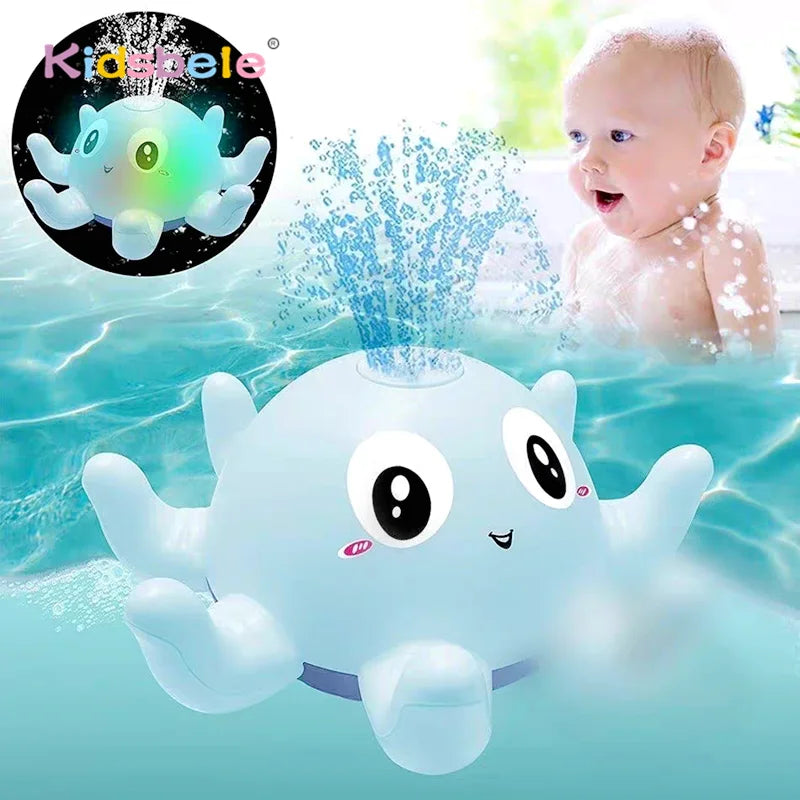 Leuchtendes musikalisches Baby-Badespielzeug mit Wasserspray