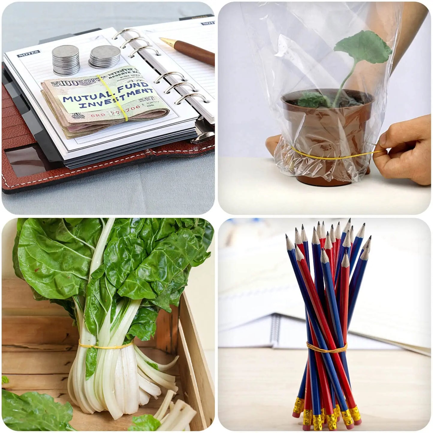 Gelbe Gummibänder 40mm elastisch für Büro und Verpackung