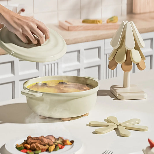 Baumförmige faltbare Silikon Topfuntersetzer Hitzeschutz für Küche - Tisch
