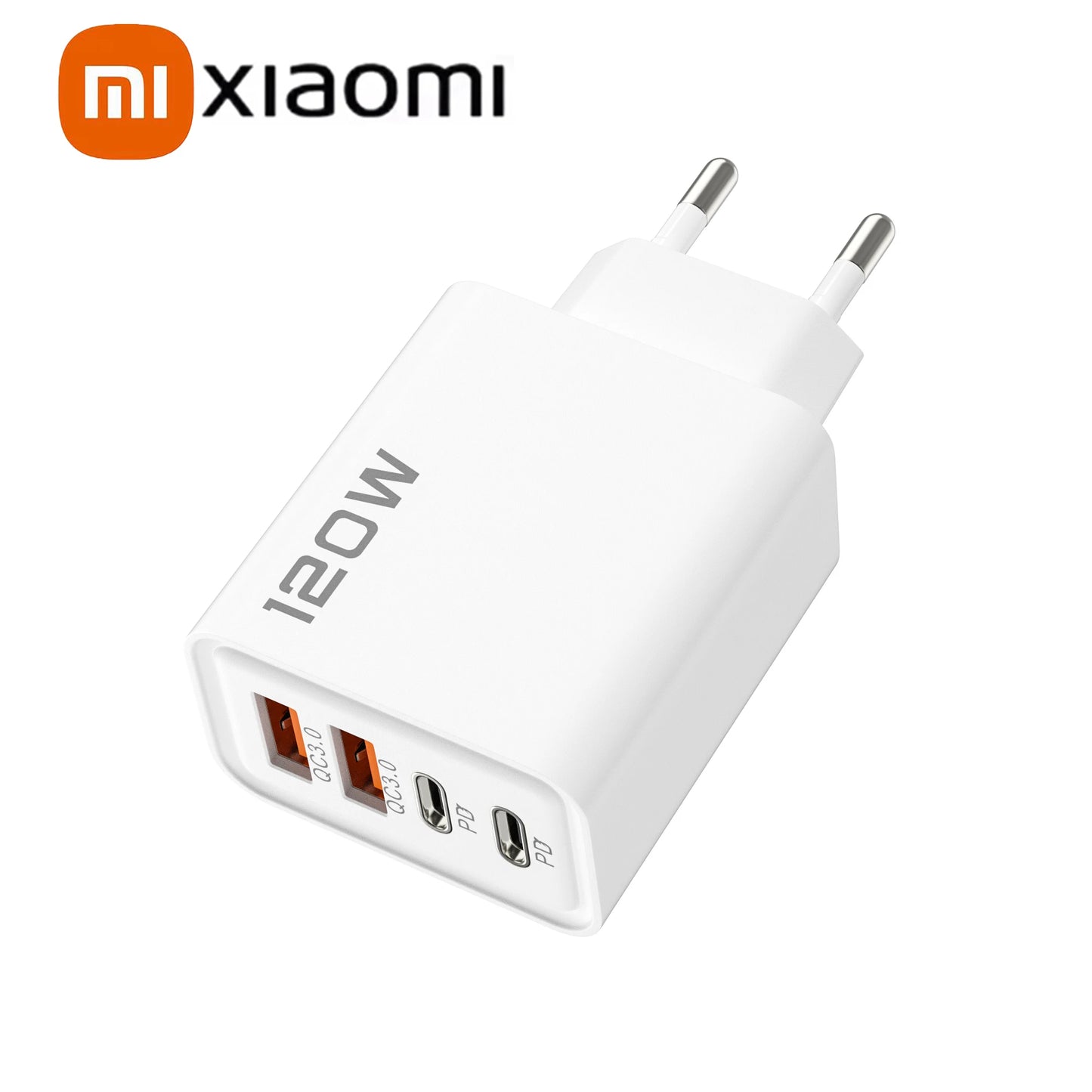 120W Schnellladegeraet mit 4 Anschluessen fuer effizientes Laden