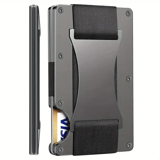 Slim Pop-Up RFID Kartenhalter – leichte Aluminium Geldbörse mit extra Fach