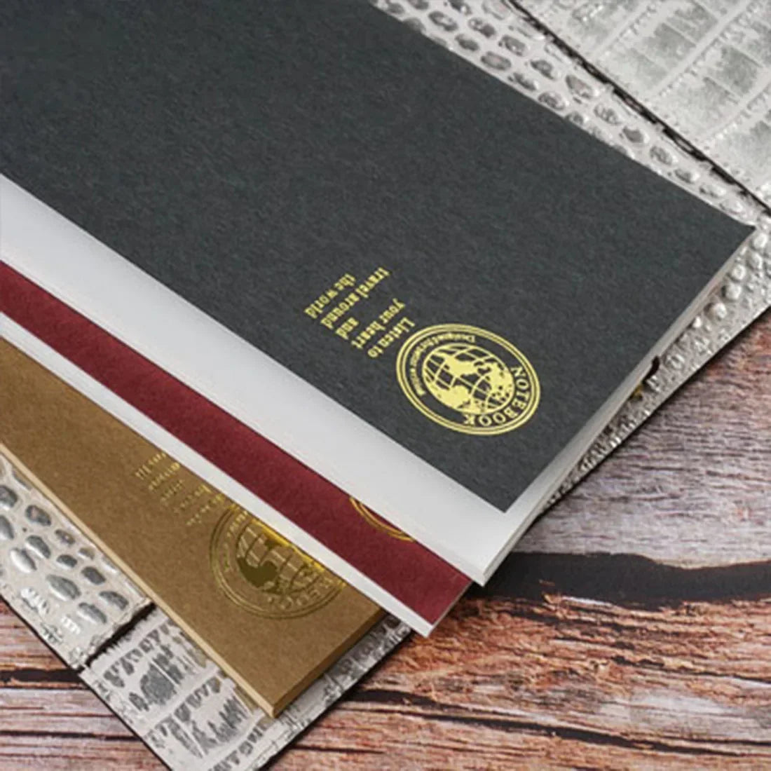 Retro Folien-Gold Nachfüllpapier Notizbuch – Verschiedene Varianten