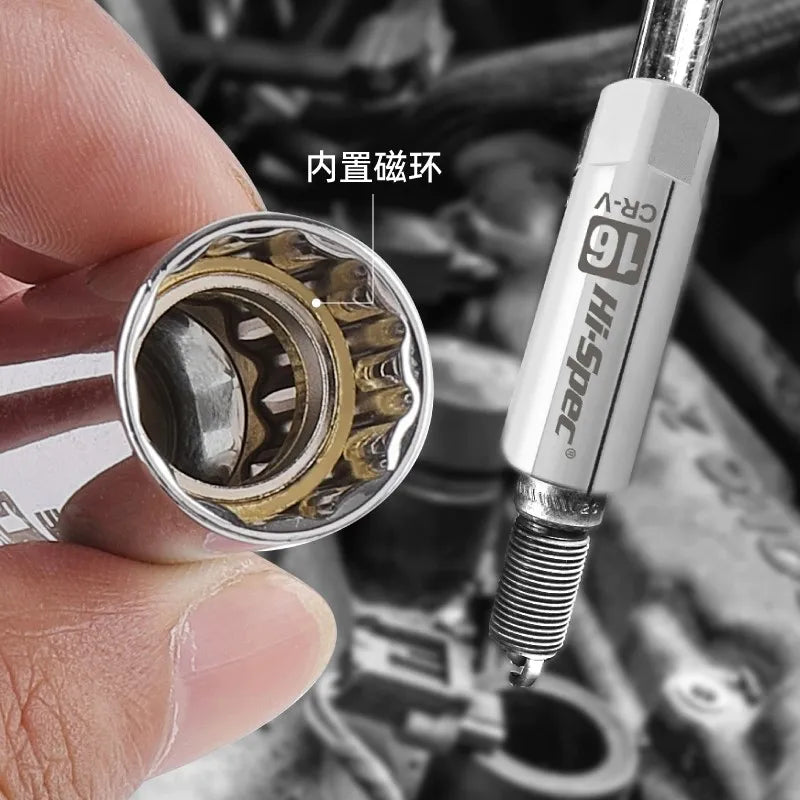 Magnetischer Universal Zündkerzen Steckschlüssel 14 und 16mm Auto Reparatur