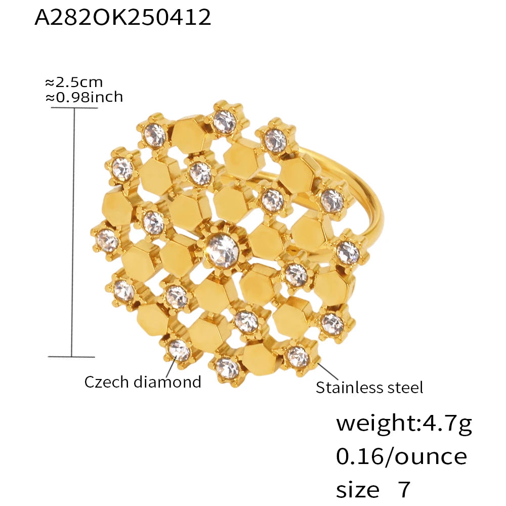 Riesenrad Design Schmuckset Damen – Vergoldeter Edelstahl, Wasserdicht