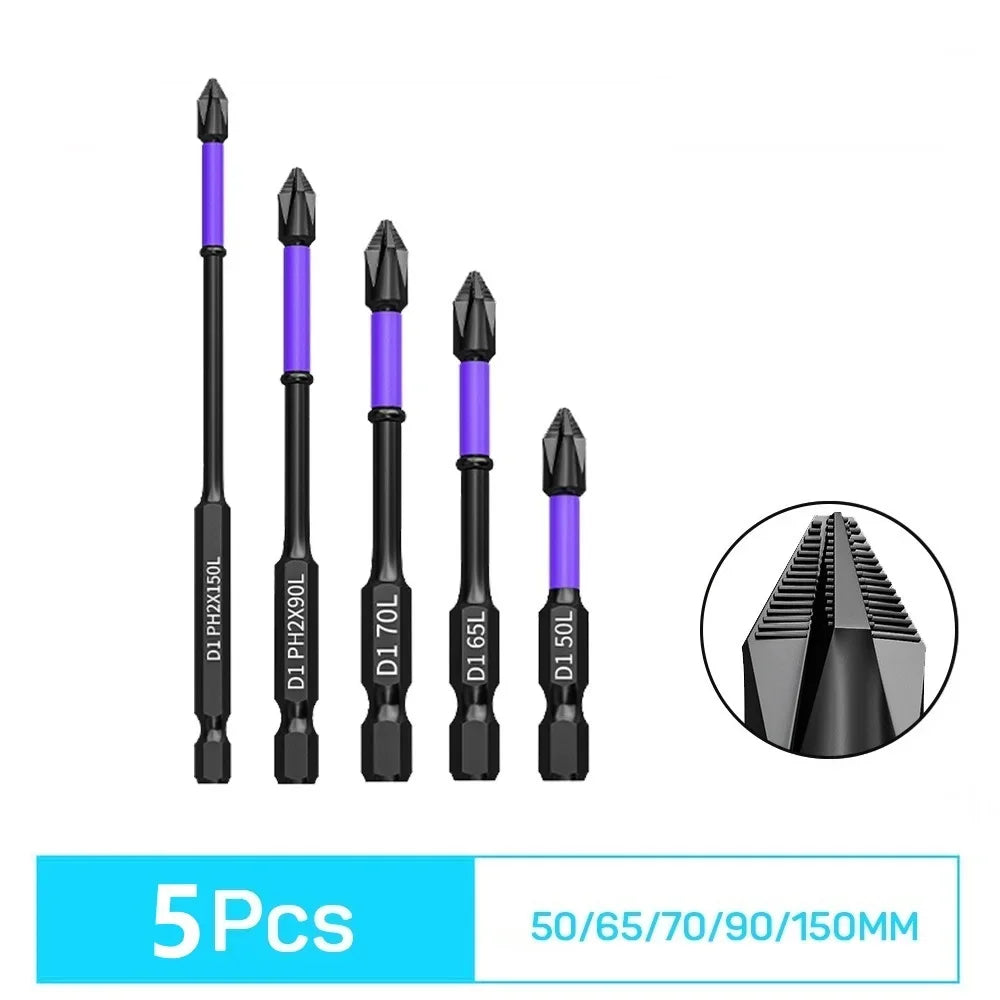 Magnetischer PH2 Kreuz-Schraubendreher-Satz (6/12 Stk.) für Schlagbohrer 25-150mm