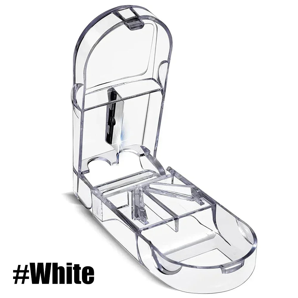 Pillenschneider mit V-Halter für präzises Schneiden großer und kleiner Tabletten