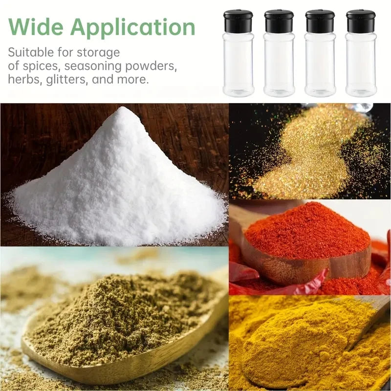 5-20 Stück 100ml Plastik Gewürzflaschen Salz Pfeffer Grill Organizer