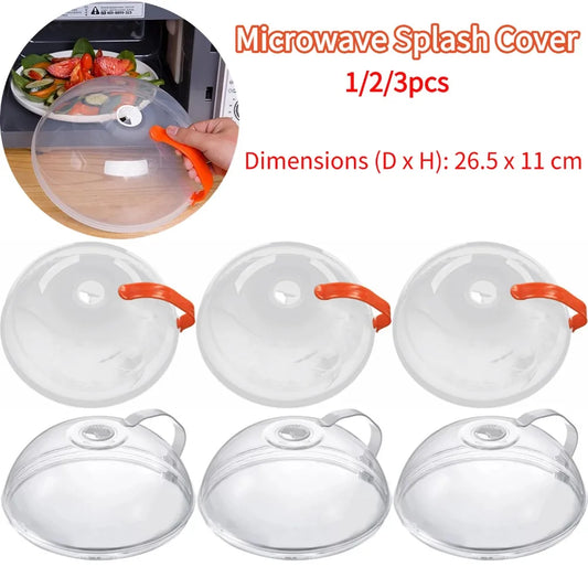 Transparente BPA-freie Mikrowellen-Spritzschutz Abdeckung mit Griff-Yabubest - Home & More