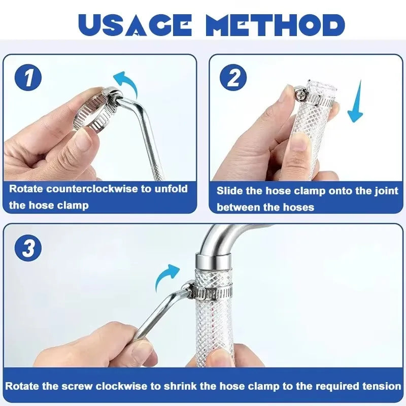 Einstellbare Edelstahl Rohr- und Schlauchklemme für sichere Befestigungen