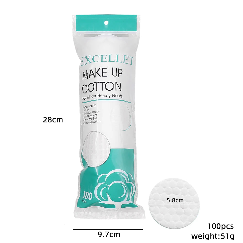 100 Teiliges Set Weiche Runde Kosmetikpads für Make Up Entfernen