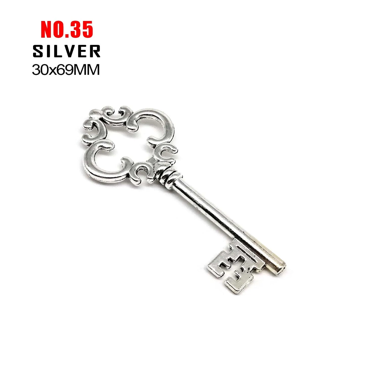 5 Retro Schlüssel Steampunk Charms für kreatives DIY-Projekt
