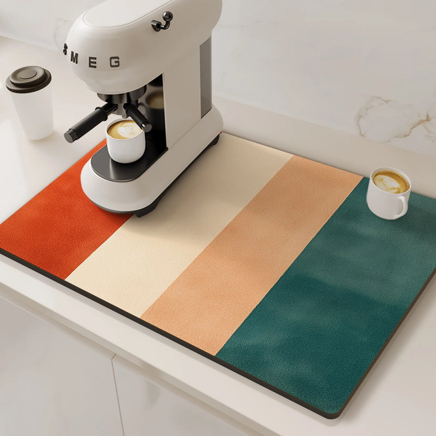 Schnelltrocknende Abtropfmatte aus Kieselalgen Schlamm für die Küche