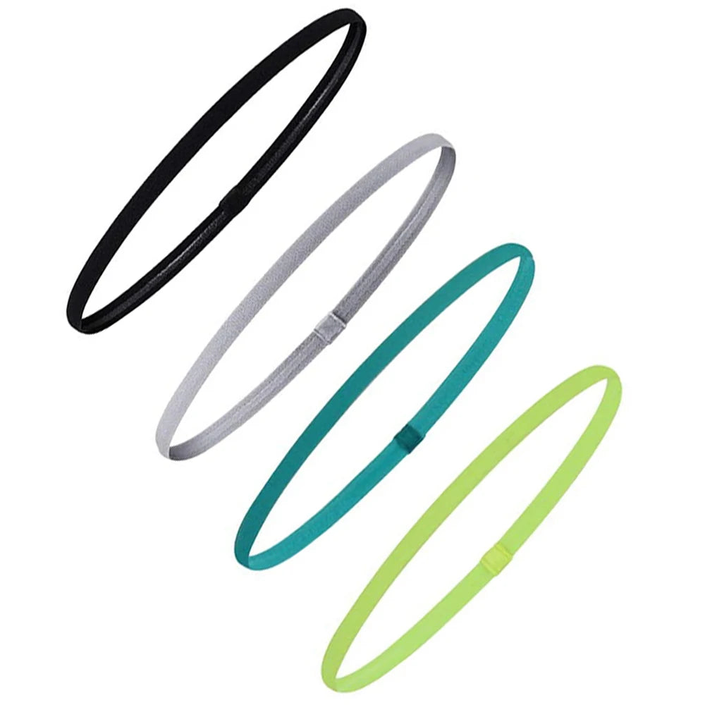 4er Set Sport Stirnbänder – Rutschfest, Elastisch für Yoga & Workout Damen Herren