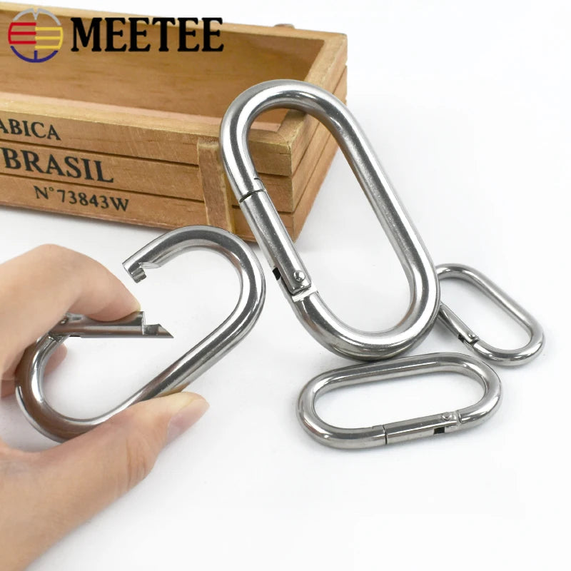 Edelstahl Schnallen 5-10 cm ovaler Snap-Ring Karabiner für Schlüsselanhänger