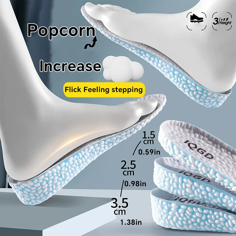Unsichtbare PU Einlegesohlen 1-3cm Höhe für Komfort und Halt