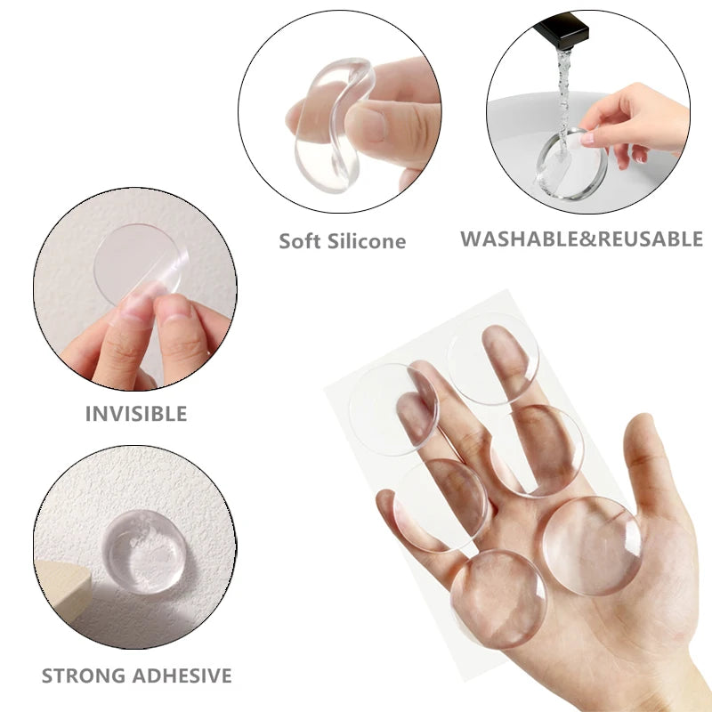 Transparenter Gummi Türstopper selbstklebend Wandschutz Schrankschalldämpfer