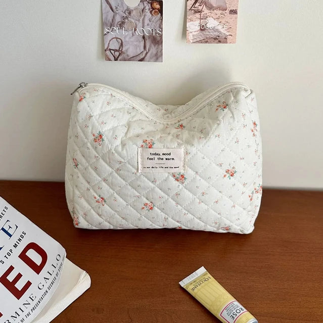 Große Kosmetiktasche Damen Kleine Aufbewahrungstasche mit Reißverschluss