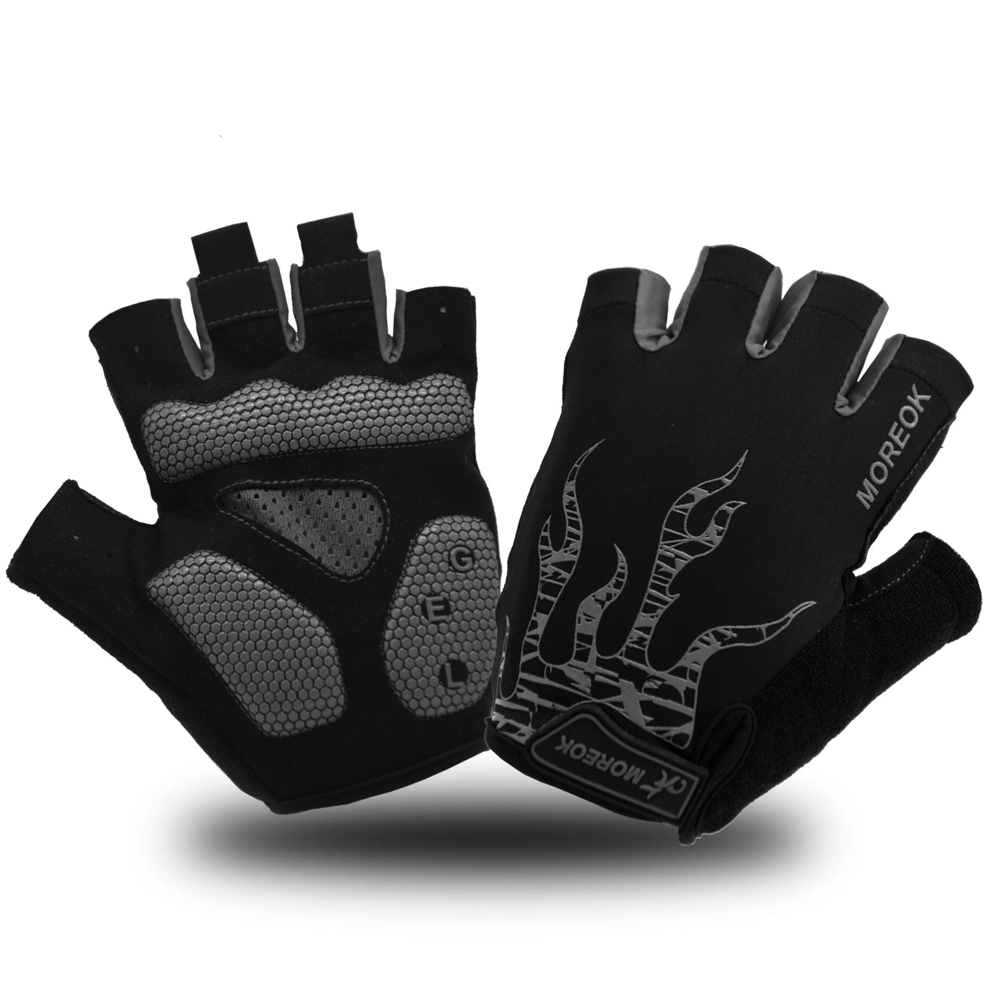 Atmungsaktive Halbfinger Fahrradhandschuhe 5mm Gel Polster MTB Herren Damen